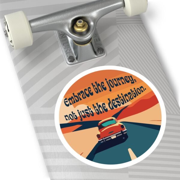 Embrace the Journey Round Stickers - Inspirational Car Travel Decor - Image 14