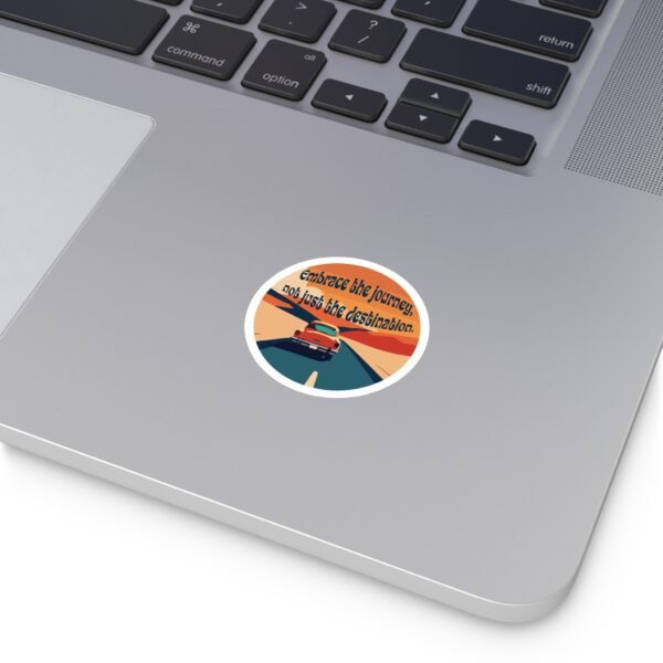 Embrace the Journey Round Stickers - Inspirational Car Travel Decor - Image 2