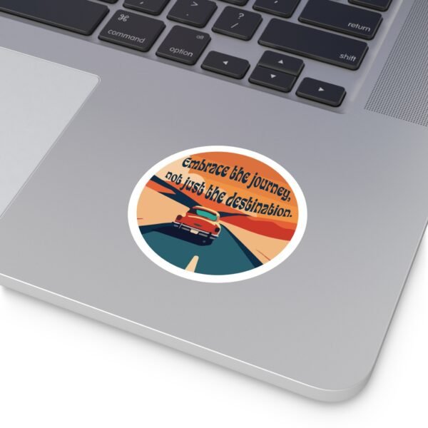 Embrace the Journey Round Stickers - Inspirational Car Travel Decor - Image 5
