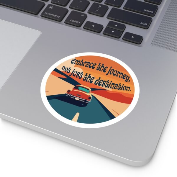 Embrace the Journey Round Stickers - Inspirational Car Travel Decor - Image 8