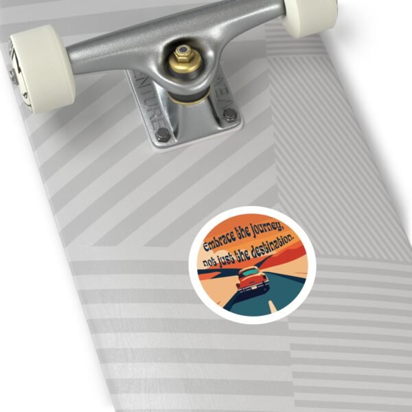 Embrace the Journey Round Stickers - Inspirational Car Travel Decor - Image 6