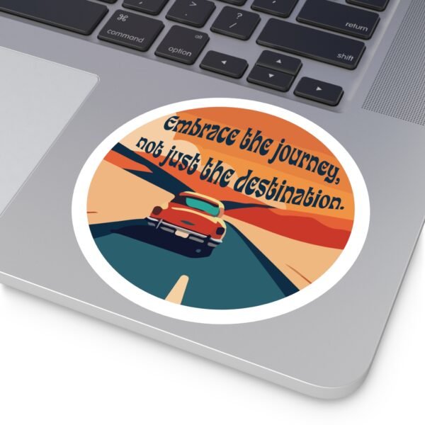 Embrace the Journey Round Stickers - Inspirational Car Travel Decor - Image 11